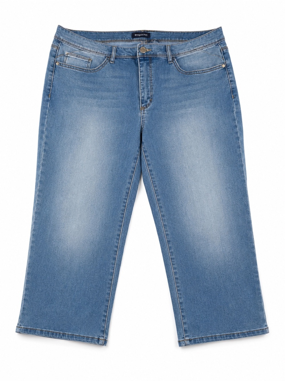 Bandolino Women’s Light Wash Cropped Jeans Straight Leg Casual Classic Denim